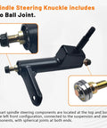 Close-up of Left And Right Spindle Steering Knuckle With Ball Joint Assembly For CK196T KT196, highlighting ball joints.