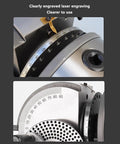 Rock Solid Three Jaw Chuck And Precision Dividing Head Kit With Smooth Rotary Indexing Table showing engraved laser markings for precision.