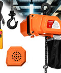 Beefy Electric Chain Hoist 330 Lbs 120V Single Phase Winch With 9.8 Ft Lift Height and remote control in a garage setting