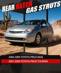 2004-2009 Toyota Prius hatchback featuring No Sweat Swap Heavy Duty Rear Hatch Struts for smooth gas shock lift support.