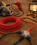 Heavy Duty 200 Ft Extension Cord 12 Gauge Indoor Outdoor With Lighted End And Three Outlets Waterproof Flame Resistant Neon