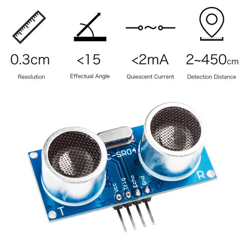 Ultrasonic Sensor Kit 5 Pack HC SR04 Distance Modules With Mounting Brackets For Arduino R3 Mega 2560 Nano XBee ZigBee Projects