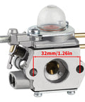 Beefed Up Heavy Duty Carburetor Fuel Line Kit For 753-06190 Craftsman WS2100 WS2200 WS2400 Grass Trimmer close-up 32mm diameter