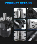 Heavy Duty Hydraulic Motor For Char-Lynn Eaton H Series Replacement 101-1035-009 with close-up of components and connectors