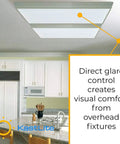 Built Tough Polycarbonate Prismatic Lighting Panel For Fluorescent Overhead Fixtures, clear shatterproof lens installed in kitchen