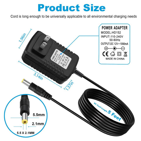12V Ride On Toy Battery Charger For Kids Replacement Compatible With Wrangler Jeeps Kidzone Lamborghini Dynacraft Mercedes Range Rover BMW I8 Hello Kitty Car Ferrari Farm Bumper Cars