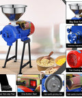 High Power 3000W Electric Grain Grinder Mill For Dry Cereals And Grains, 110V, Includes Funnel, Commercial-Grade Flour Mill