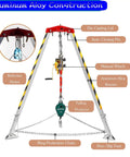 Tough As Nails Heavy Hitter Manual Emergency Rescue Tripod Winch 2600 Lbs Capacity featuring aluminum alloy construction and manual winch.
