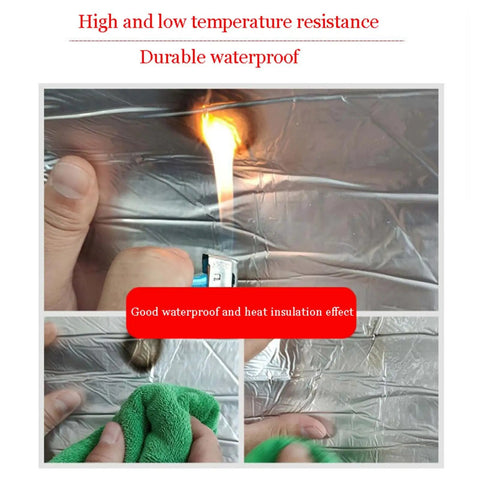 Heavy Duty Torch On Asphalt Roof Sealant Roll demonstrating flame resistance and waterproof features with hands holding tape.