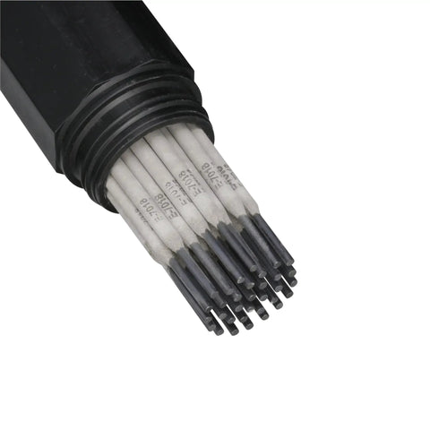 7018 Stick Welding Electrodes Workhorse 4 Lb Tube 1 Eighth Inch By 14 Inch DC Plus Electrode For Mild Steel Welding Ideal For Mobile Equipment Railcars Automotive Shipyards Bridges And Fabrication, 4 lb tube