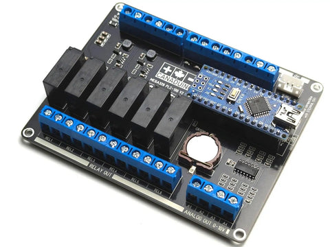 Plug And Play PLC Module 100 V2 SMD For Arduino Nano with 4 AI, 4 AO, 0-10V, I2C, 12-24V DC, Arduino IDE Compatible, maker friendly