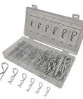 Cotter Pins 150 Piece Assortment Kit Spring Clips Retainer Pins For Hitches Machinery Tractors Farm Equipment Engines Trucks Cars And Garden Easy Locking No Slip Quick Install And Safe Disassembly Must Have For Any Quick Fix. spring steel assortment in case