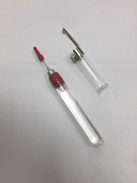 Oiler Pen For Tight Spots, Needle Lubricator For Metal Tools And Firearms, Exact Lube Shooter Drips Non Sticky Lubricant Cleans Residue Prevents Rust Portable Durable On The Go, clear reservoir and needle tip