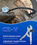 Pro Grade Disc Brake Rotor Gauge For Runout And Flatness Check, flexible arm, 0.01 mm precision dial indicator in use on rotor