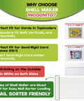 Shell Mailer Incognito Trading Card Envelopes 100 Pack, 7x4.35 lightweight card mailers with semi-rigid and toploader packaging info