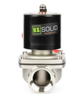 Solid Stainless Steel Solenoid Valve 1-1/4 Inch 24V DC Normally Closed Built To Last With Viton Seal for industrial fluid control