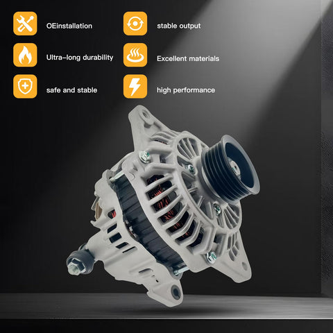 Boost Your Ride With 80A High Output Automotive Alternator Replacement For Subaru Impreza And Forester H4 Engines 99 02 Easy Fit With 6-Groove Belt, Includes A002TB2991 And 23700 AA390, Durable Power For Daily Driving And Quick Battery Recharges