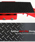 Heavy Duty Industrial Machinery Mover Featuring 180 Degree Rotating Machine Moving Skates with rubber anti-slip design and red frame.