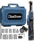 Cordless Electric Ratchet Wrench Three Eighths Inch 16V Power Tool, 40 Ft-Lbs Max Torque, kit with batteries, charger, sockets
