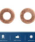 Knock Out Quality Copper Flat Washers And Sealing Gasket Rings Built Like A Tank For M8 18mm 1mm Bolt Nuts And Screws Universal Fit Garage Ready Gear Kits, two copper flat washers