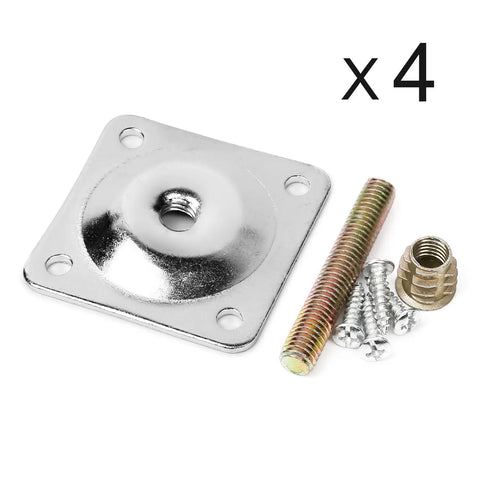 11 Degree Angled Furniture Leg Mounting Plates Set Of 4 With M8 Bolts And Screws For Sofa Legs Industrial Strength T Plate Hanger Attachments No More Wobbly Legs