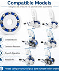8-Pack Wheel Ball Bearings Replacement for 9-100-1108 Pool Cleaner Wheel Assemblies with compatible Polaris models