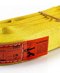 Two Inch Wide Nylon Lifting Slings Eye To Eye For Heavy Duty Lifts With 2 Ply Twisted Eye, 4 To 20 Foot Lengths, Made In USA