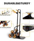 Heavy Duty Stair Climbing Dolly With Rolling Tracks And Swivel Casters. Features telescoping handle and sturdy wheels.