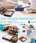 Digital Pocket Scale 0.05g To 500g Precision Scale for Jewelry, Coins, Coffee, LCD Display, Calibration Weight, Tare Function