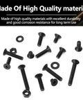 420 Piece M4 Countersunk Hex Socket Screws Set With 6 8 10 12 16 20 25mm Black Iron Hex Bolts Socket Head Furniture Screws Kit