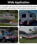 12V LED Trailer Light Kit For Boat And Utility Trailers IP67 Waterproof Rectangular Brake Stop Turn Lights on diverse vehicles