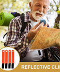 Glow Reflective Trail Marker Clips For Outdoor Hiking And Hunting Orange PVC Clips With Glow Tape