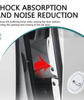Four Piece Soft Silicone Door Latch Covers Featuring Self Adhesive Anti Rust Guards And Whisper Quiet Shutdown For Easy Car Truck Suv Fixes And Street Cred In Matte Black shown on a vehicle door for shock absorption.