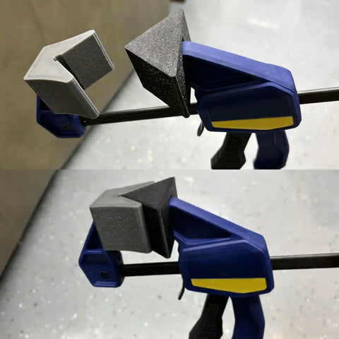 Close-up of Corner Clamps for Woodworking with Quick Release Right Angle Clamp Design Pro Grade Angle Grippers for precise 90° alignment.