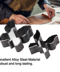 Close-up of Butterfly Shape Leather Cutting Dies Set for DIY leather craft keychains and wallet making, alloy steel material.