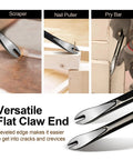 12 Inch Nail Puller And 10 Inch Mini Crowbar Cats Claw Nail Remover Set For Demolition And Kitchen Remodel Prying Baseboards