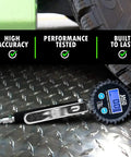 FlowPro 2.0 Digital Tire Inflator with Pressure Gauge 200 PSI ANSI Grade 1A Accuracy Reads 0.10 PSI Increments in use