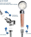 Installation guide for Led Shower Head With Hose And Bracket, High Pressure Handheld Filtration Showerhead With Color Changing Lights, Hydro Powered