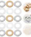 Flat Washer And Spacer Kit 120Pcs M10x20 Nylon Gasket Brass White Zinc Coated Spacers For Commercial Appliance Bolts And Replacement Washers In Industrial Fastening Diy Projects, brass and zinc washers