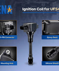Ignition Coil Pack Four Pack Replacement Kit Direct Fit For Nissan Versa Cube Sentra Altima Rogue Frontier 2007 2012 Versa UF549