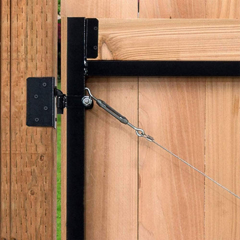 Heavy Duty Full Frame Gate Kit with Steel Hardware and Truss Cable preventing gate sagging, wood fence, 36 to 60 inches opening.