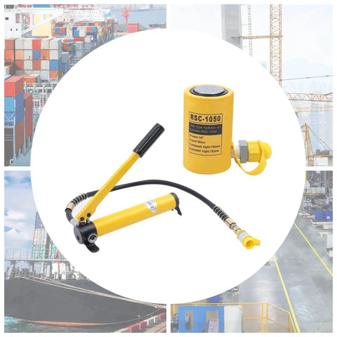Heavy Duty 10 Ton Hydraulic Jack Porta Power Ram Kit Paired With Cp 180 Manual Pump For Easy No Sweat Lifting Two Inch Stroke Industrial Mini Cylinder Built Like A Tank And Leak Free