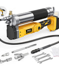 2-In-1 Cordless Grease Gun For 20V Max Batteries, 12000 PSI Electric Grease Gun Kit With Lock-On Trigger, 39.4 Inch Hose