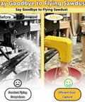 Table Saw Dust Collector Adapter 2.5 Inch Connector Dewalt Compatible with Dust Bag built in bag hook for cleaner workshop