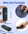 Mini 2D Wireless Barcode Scanner With 3 In 1 Connectivity Bluetooth 2.4GHz USB 2.0 Wired For iOS And Android Fast Scan Stable Connection