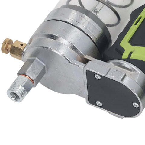 Close-up of the nozzle on Cordless Electric Grease Gun With 12000 PSI High Pressure For Beefy Heavy Duty Lubrication Rechargeable