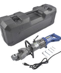 Getanye 5/8 Inch Electric Hydraulic Rebar Bender HRB-16 with carrying case and tools for construction projects.