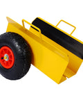 Rock Solid Heavy Duty Slab Cart With 10 Inch Pneumatic Tires And 600 Pound Capacity angled view showing sturdy construction and large tire.