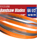 64 And A Half Inch Bi Metal M42 Bandsaw Blades 2 Pack For Metal Cutting Wide Half Inch Thick Fourteen To Eighteen Teeth Per Inch
