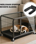 Four Pack Rubber Wheel Stops For Furniture No Slip Floor Saver Caster Stoppers To Protect Floors Beds And Chair Legs Fits Small 5cm Casters Easy Install Durable Wheel Stop Pads For Rolling Chairs And Beds under a pet crate